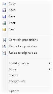 Screen capture software MENU